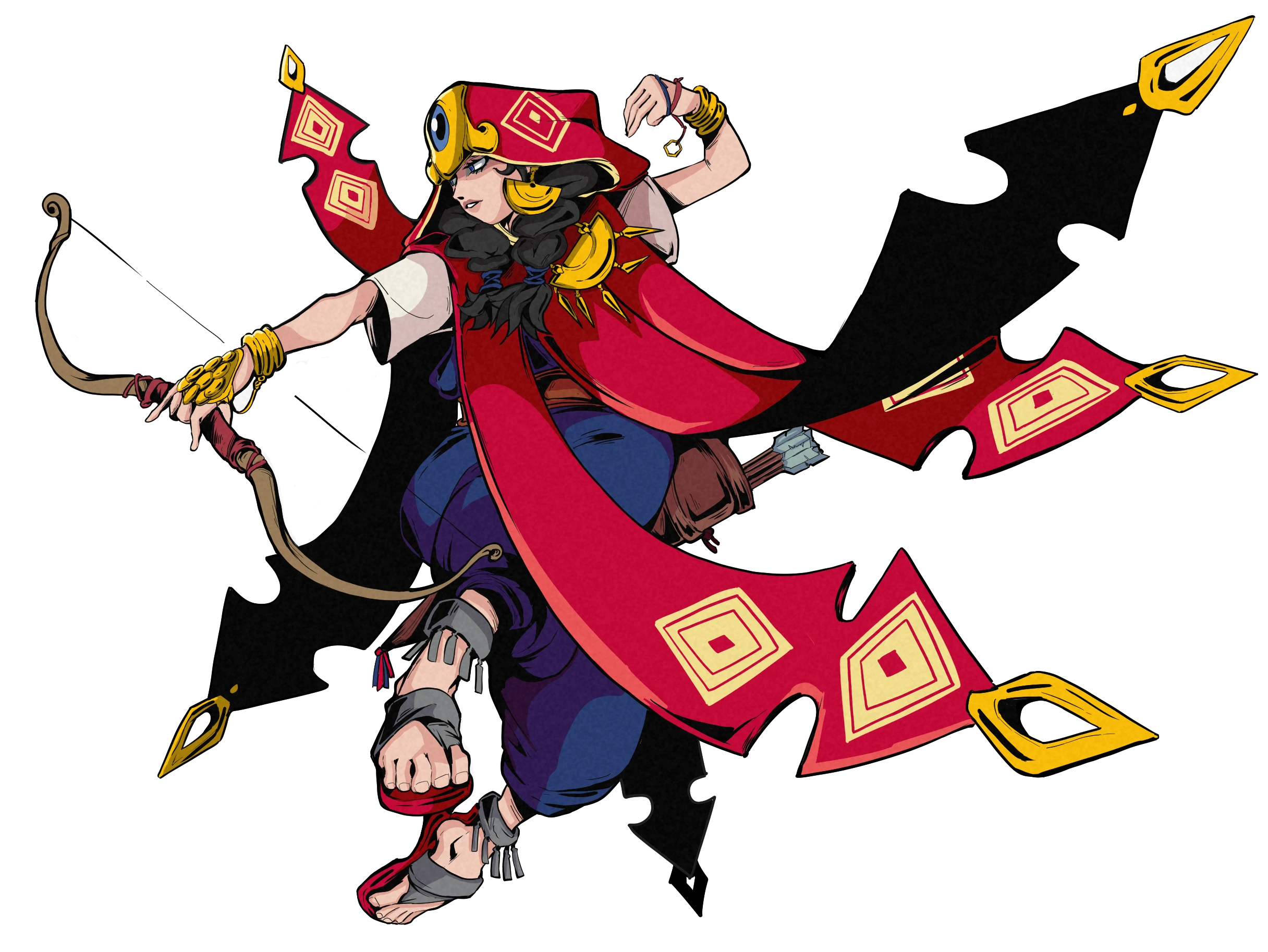Zarqa cape spread render, transparent background