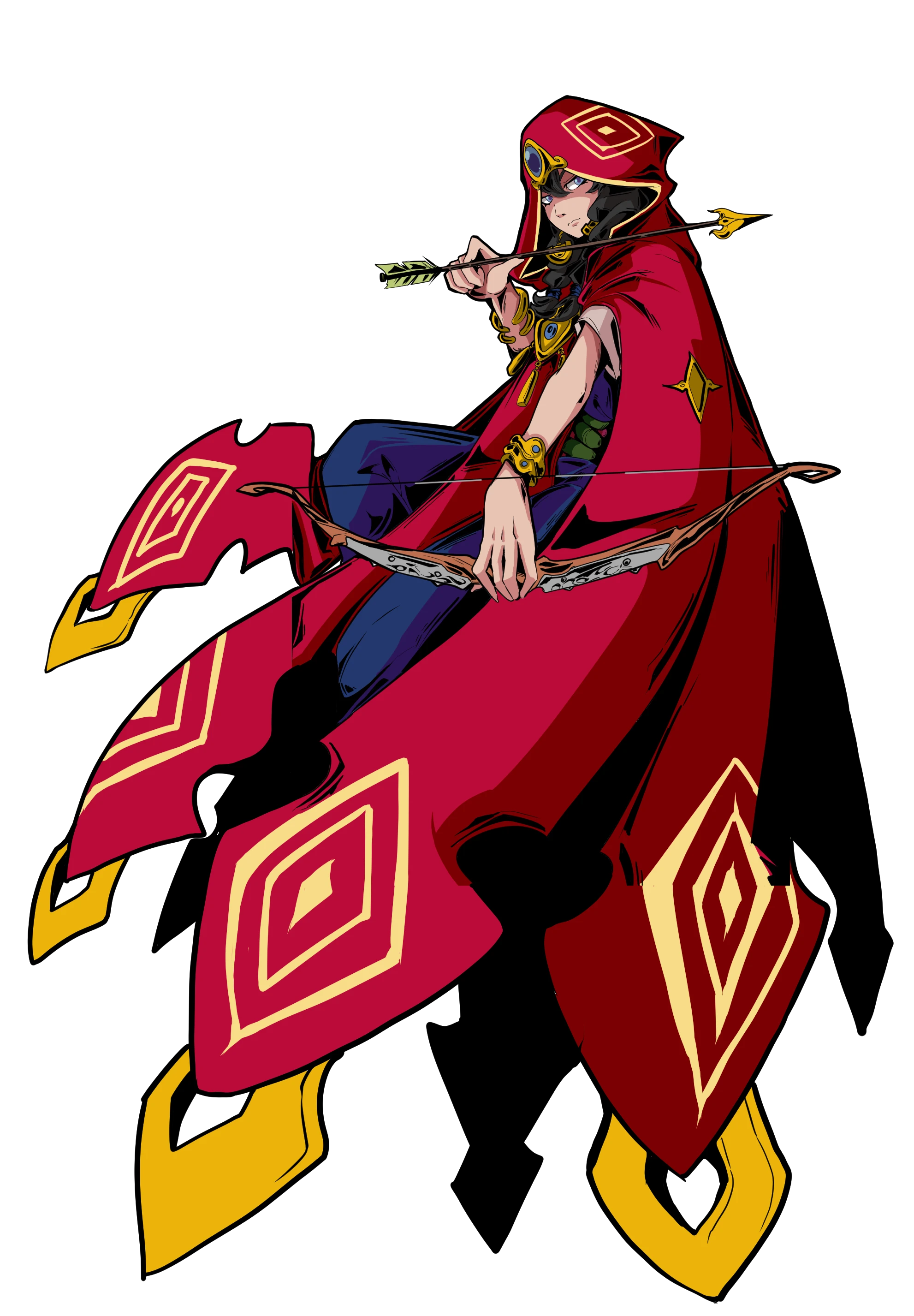 Zarqa drawing bow render, transparent background