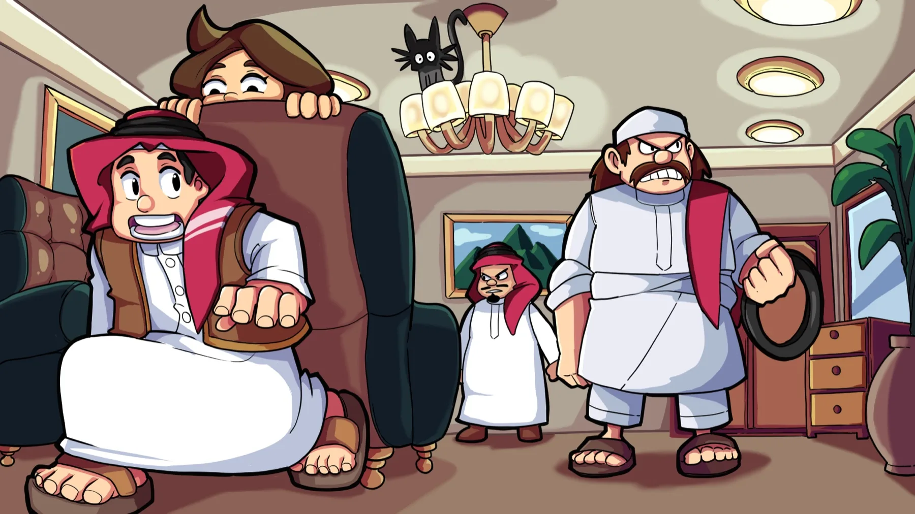 You, trapped on the couch between two increasingly insistent uncles.