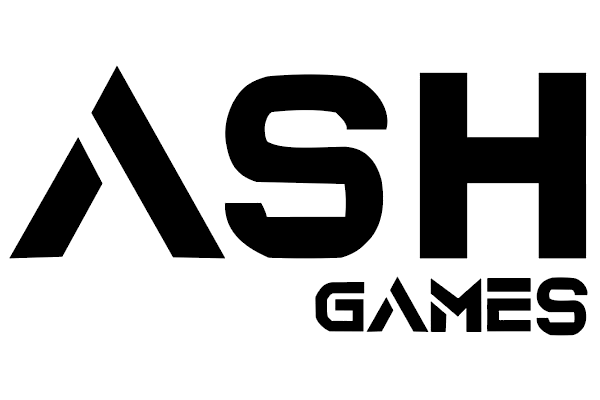 Ash Games Studio logo, black, transparent