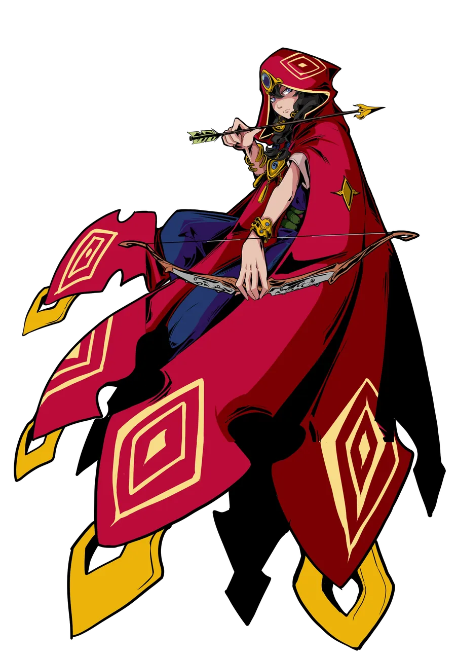 Zarqa drawing bow render, transparent background